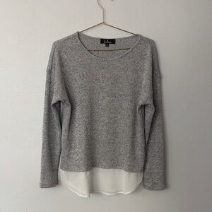 Lulu's Heather Gray Knit Top